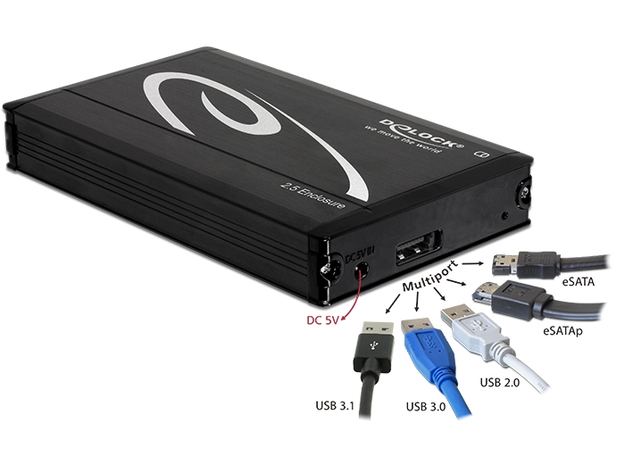 Release disloyalty Sway Rack extern (Carcasa) HDD SATA 2.5 inch la Multiport SuperSpeed USB 10 Gbps  (USB 3.1 Gen